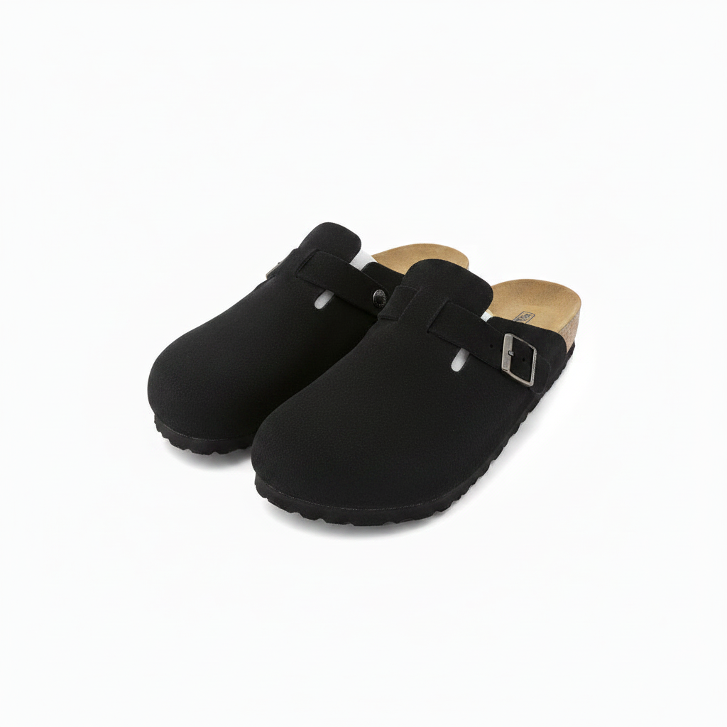 Black Birkenstock Boston Clog - repositioned